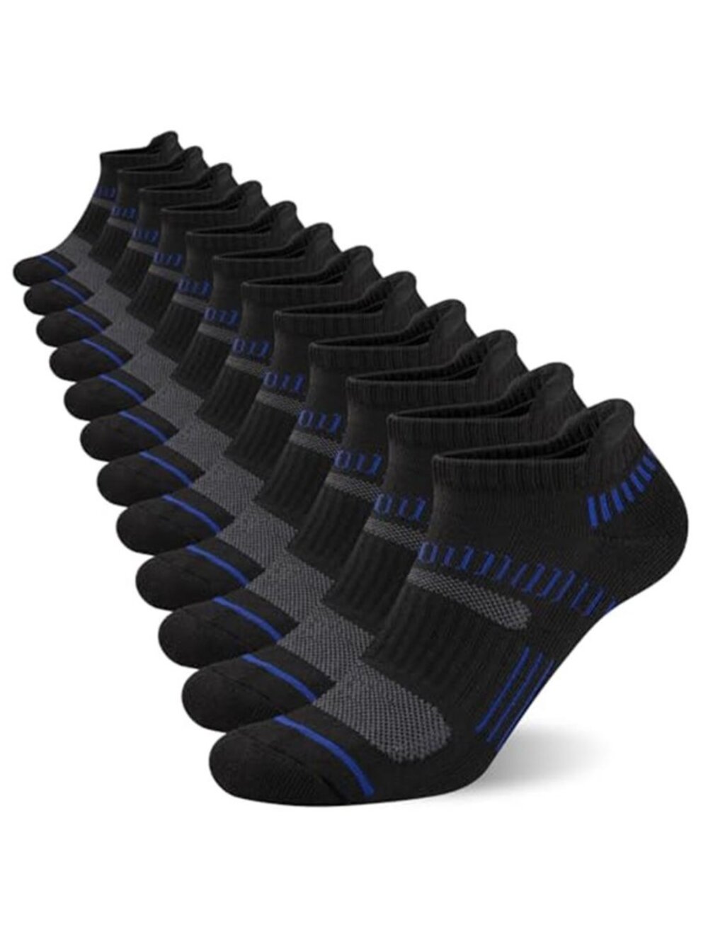 Mens Ankle Socks Athletic Cushioned Running Workout Moisture Wicking Low Cut